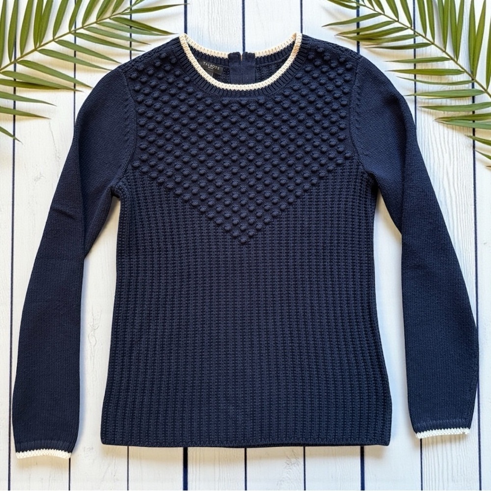 Talbots Petite Textured Knit Sweater – Long Sleeve Pullover | Petite Small